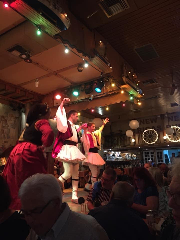 Greek Dancers performing  on stage